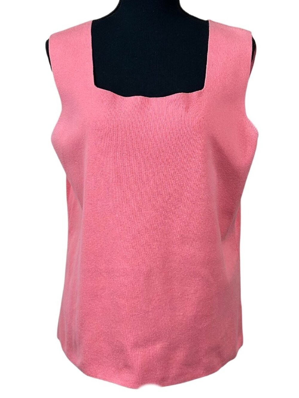Designers Originals Pink Square Neck Stretch Sleeveless Top Size XL